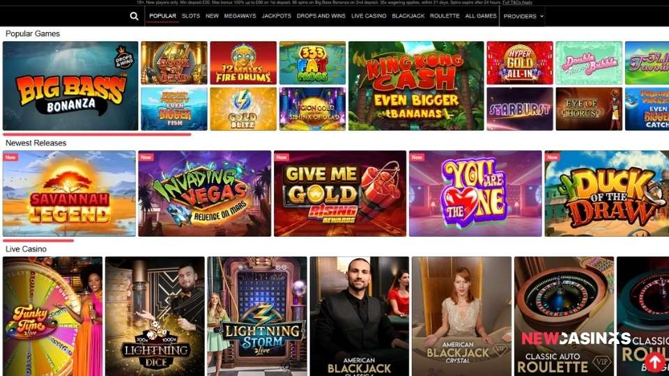 screenshot of the category 'popular' in the game lobby at 666 casino