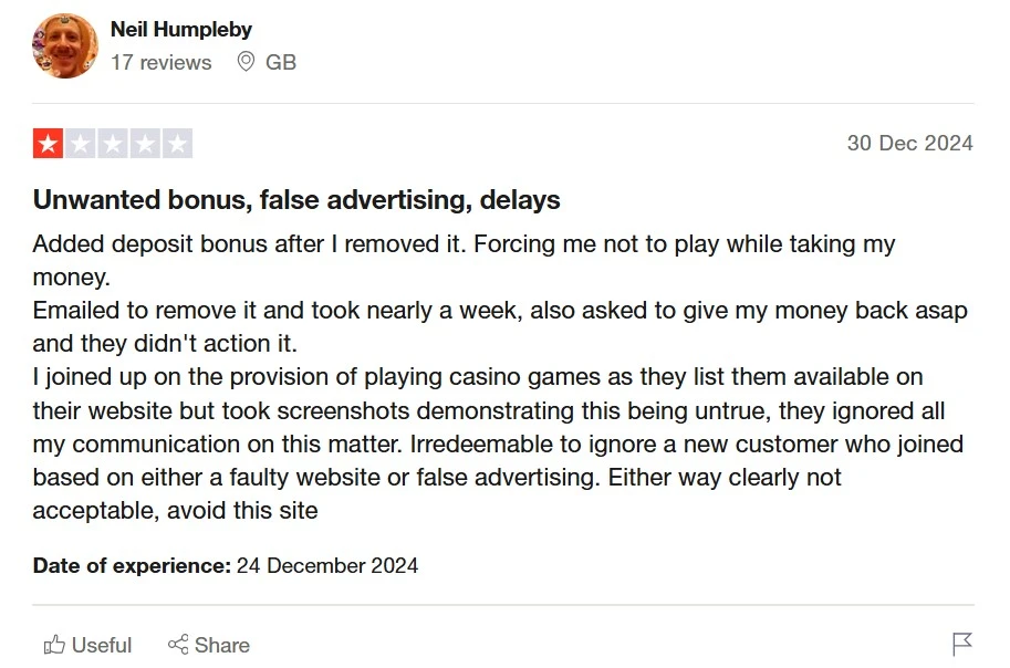 neil comment trustpilot