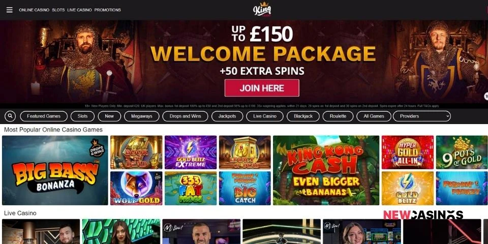 king casino landing page