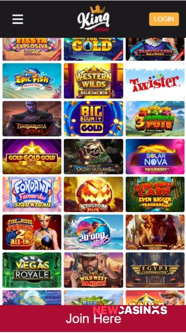 king casino games viewed on mobile iphone