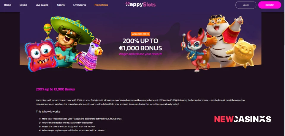 happyslots welcome bonus