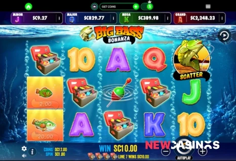 crown coins big bass bonanza gameplay