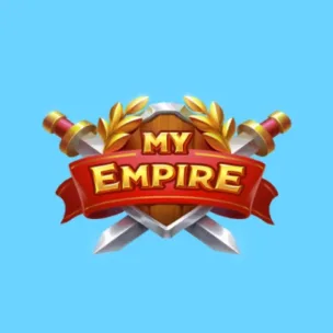 MyEmpire Casino logo tummalla taustalla