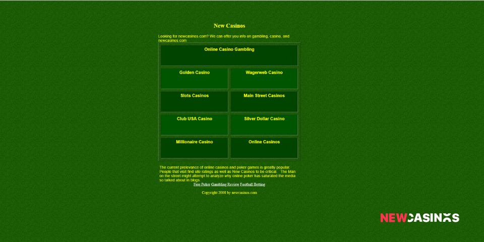 preview of newcasinos from 2008 till 2014