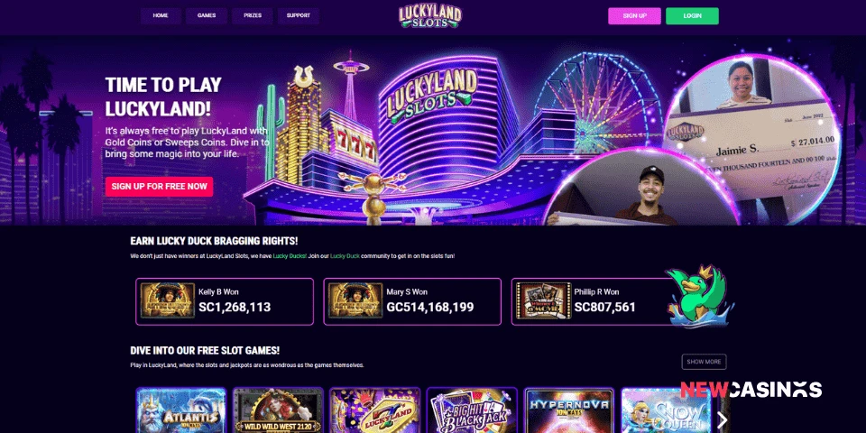 luckyland slots homepage