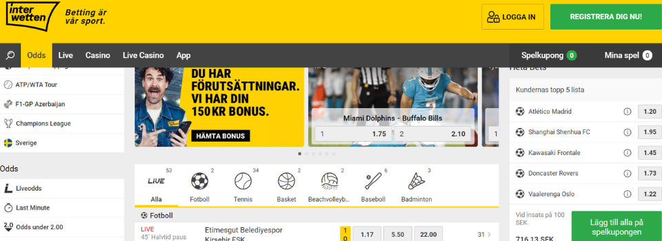 Interwetten Casino startsida