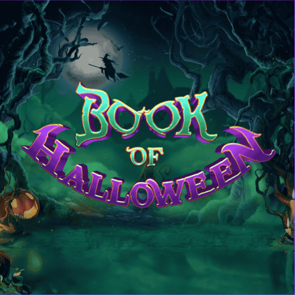 book of halloween slot logo