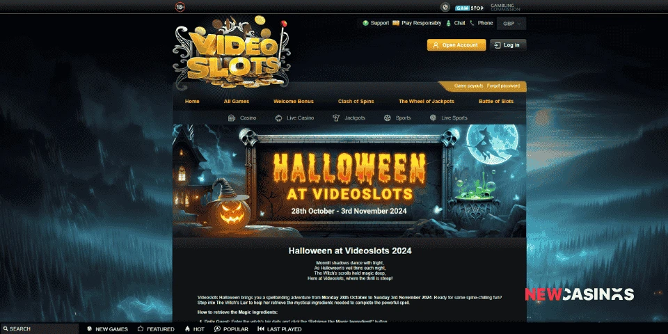 halloween at videoslots