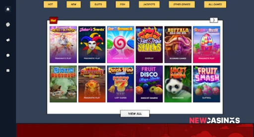 a screenshot of yay casino's website