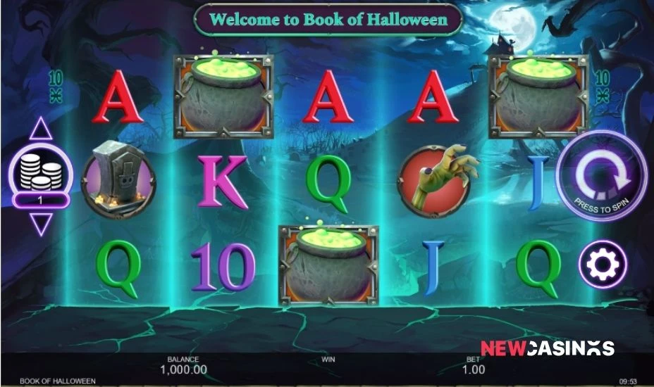 book of halloween slot gameplay