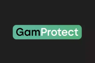 GamProtect Logo, green on a black background