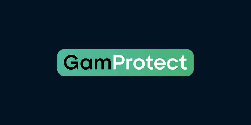 GamProtect Logo, green on a black background