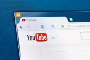 Youtube open on a browser