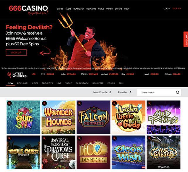 bonus code 666 casino