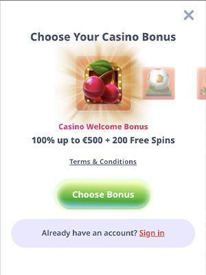 Gransino registration bonus offer