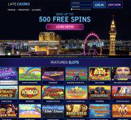 Quickspin Casinos New Casinos - la!   te casino logo late casino screenshot