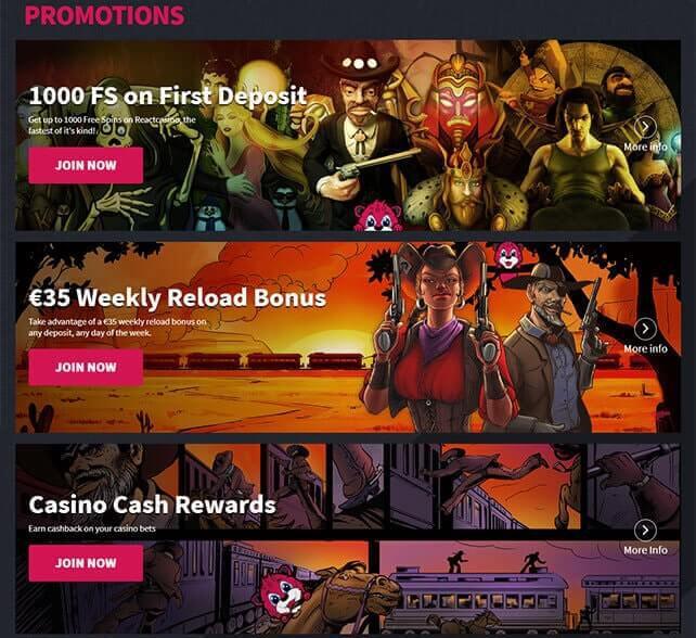 React Casino Bonus