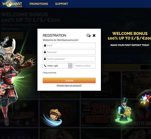 Wombat Casino Review